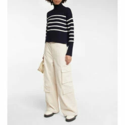 Promo 👏 Veronica Beard Lancetti Striped Cotton Sweater 👏