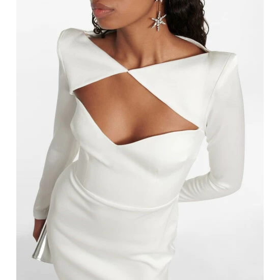 Budget ✔️ Alex Perry Marden Cut-out Satin-crêpe Midi 👗 Dress 🤩 - Image 3