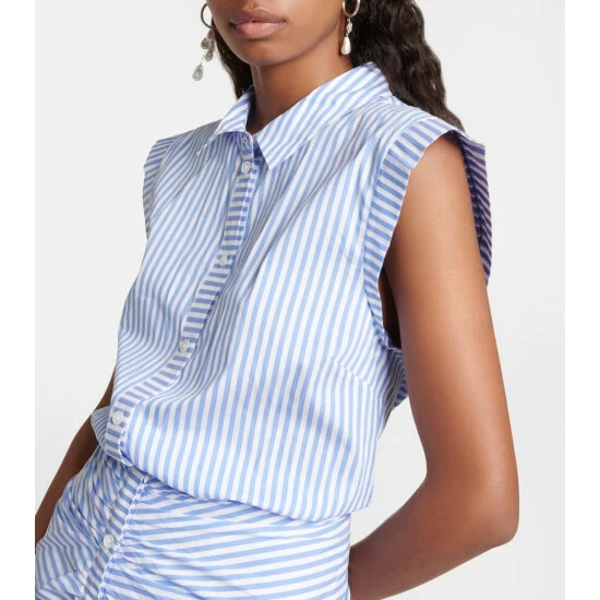 Outlet π Veronica Beard Cotton Striped π Shirt π Dress 𧨠- Image 3
