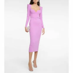 New 🌟 Alex Perry Maren Crêpe Midi 👗 Dress 🎁