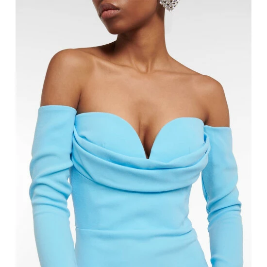 Best deal ๐ Alex Perry Paityn Off-shoulder Crรชpe Minidress โจ - Image 3