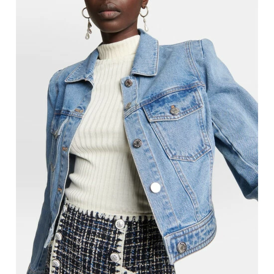 Outlet π Veronica Beard Hartford Cropped Denim Jacket π - Image 3