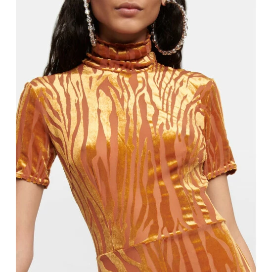 Flash Sale 💯 Alex Perry Benton Devoré Zebra-print Catsuit ⭐ - Image 3