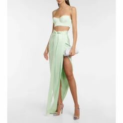 Top 10 π Alex Perry Kelton Pleated Satin Maxi π Skirt π₯