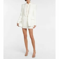 Discount ✔️ Alex Perry Addison Embellished Crêpe Blazer ⌛