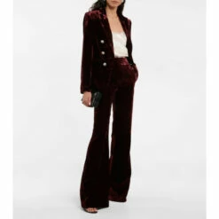 Best Pirce 🎉 Veronica Beard Lebone Velvet High-rise Velvet Pants 👏