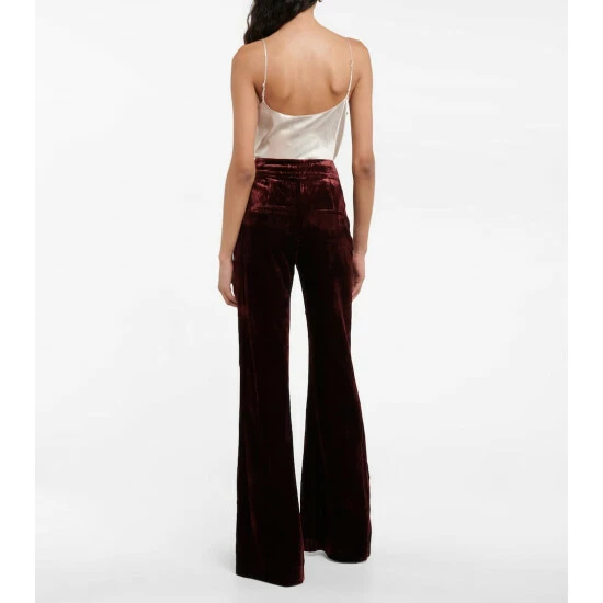Best Pirce π Veronica Beard Lebone Velvet High-rise Velvet Pants π - Image 2