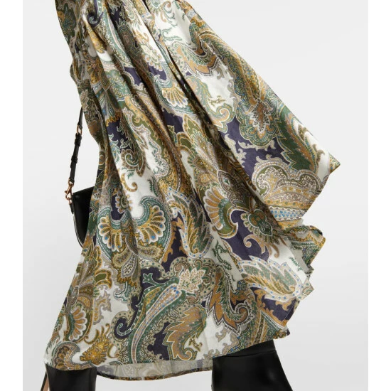 Promo π Veronica Beard Kadar Printed Linen Midi π Dress π - Image 4