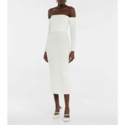 Best reviews of 🥰 Alex Perry Bridal Tate Stretch-crêpe Midi 👗 Dress ✔️