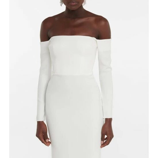 Best reviews of 🥰 Alex Perry Bridal Tate Stretch-crêpe Midi 👗 Dress ✔️ - Image 3