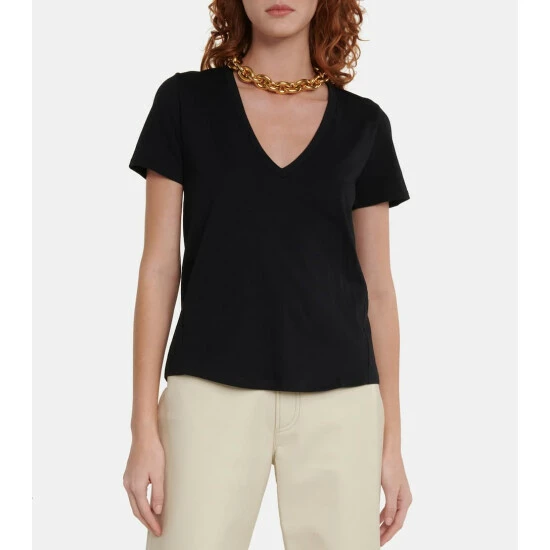 Best deal π Veronica Beard Cindy V-neck Cotton T-shirt π - Image 4