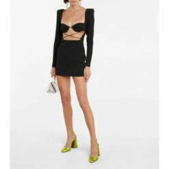 New 🛒 Alex Perry Parks Cutout Crêpe Minidress 🧨