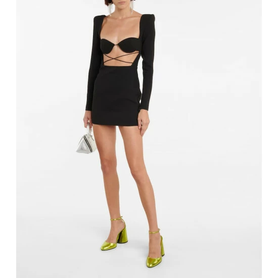 New 🛒 Alex Perry Parks Cutout Crêpe Minidress 🧨