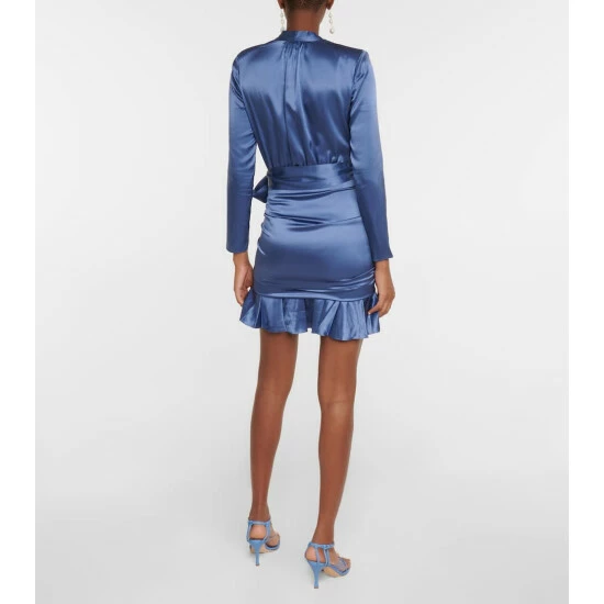 Buy π Veronica Beard Agatha Silk-blend Satin Wrap π Dress βοΈ - Image 2
