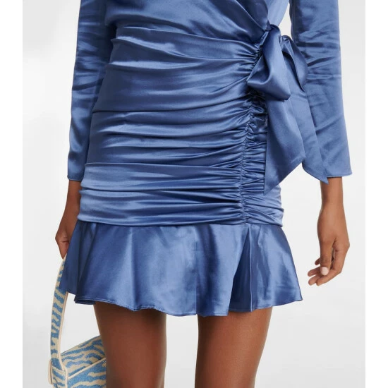 Buy π Veronica Beard Agatha Silk-blend Satin Wrap π Dress βοΈ - Image 4