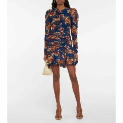 Hot Sale β€οΈ Veronica Beard Hedera Floral Silk CrΓͺpe Minidress π