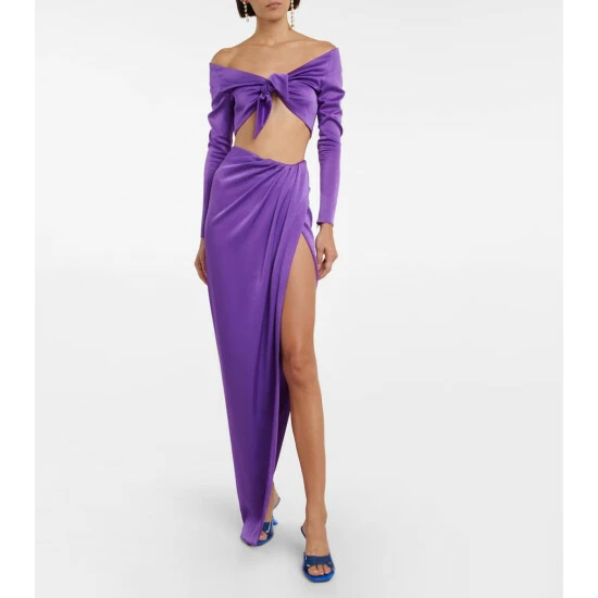 Flash Sale βοΈ Alex Perry Ford Off-shoulder Satin Crop Top π