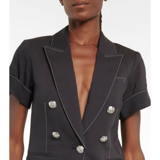 Cheap π Veronica Beard Hastings Dickey Linen-blend Blazer π - Image 3