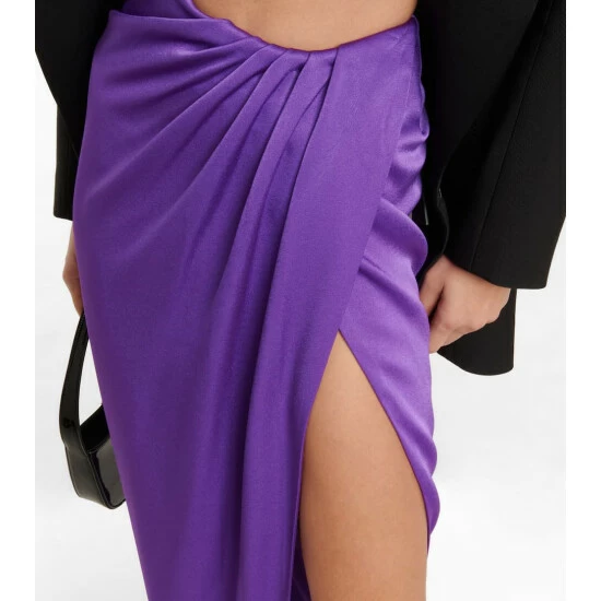 Best deal ⌛ Alex Perry Ridley Draped Satin Maxi 👗 Skirt 🤩 - Image 3