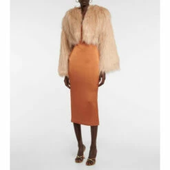 Coupon 👏 Alex Perry Faux-fur Cropped Jacket ⭐