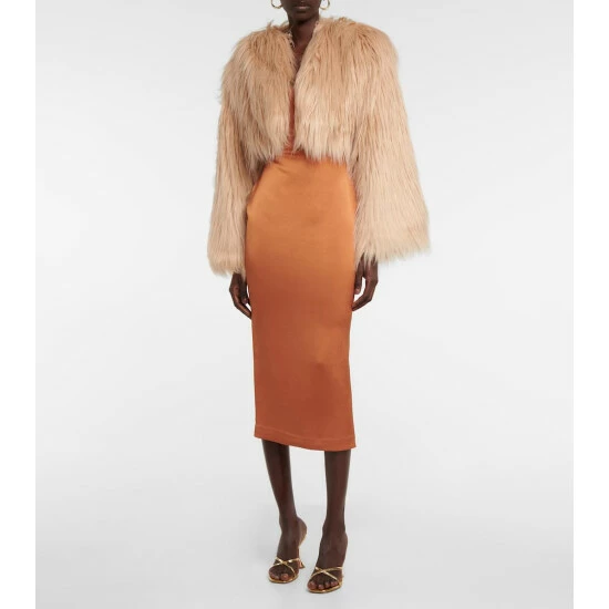 Coupon π Alex Perry Faux-fur Cropped Jacket β