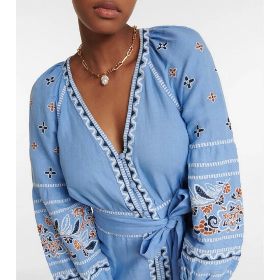 Hot Sale β Veronica Beard Freyja Linen And Cotton Midi π Dress π - Image 3