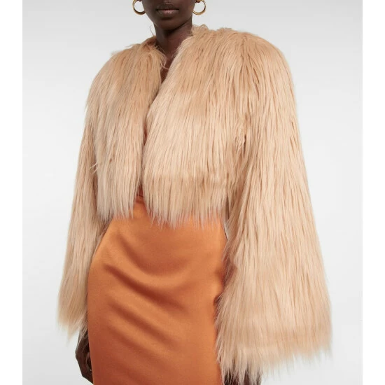 Coupon π Alex Perry Faux-fur Cropped Jacket β - Image 3