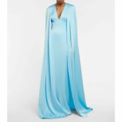 Buy 🎁 Alex Perry Hudson Satin Crêpe Cape Gown 🔥