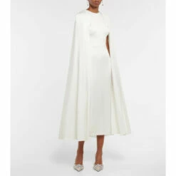 Hot Sale 💯 Alex Perry Beckett Satin Crêpe Midi 👗 Dress 🔔