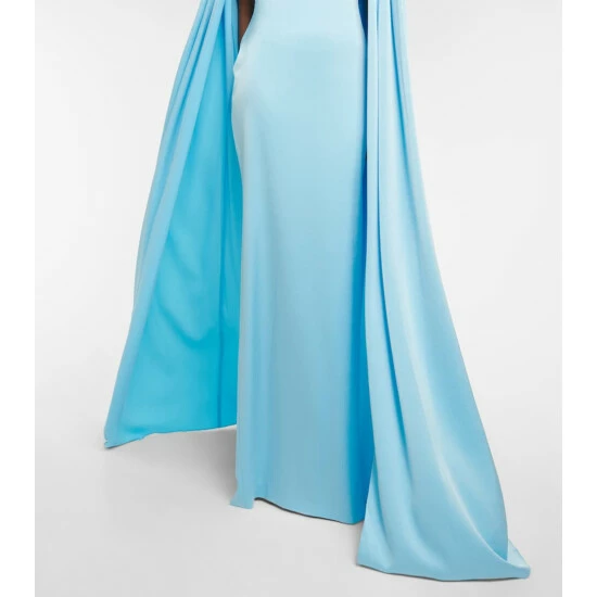 Buy ๐ Alex Perry Hudson Satin Crรชpe Cape Gown ๐ฅ - Image 4