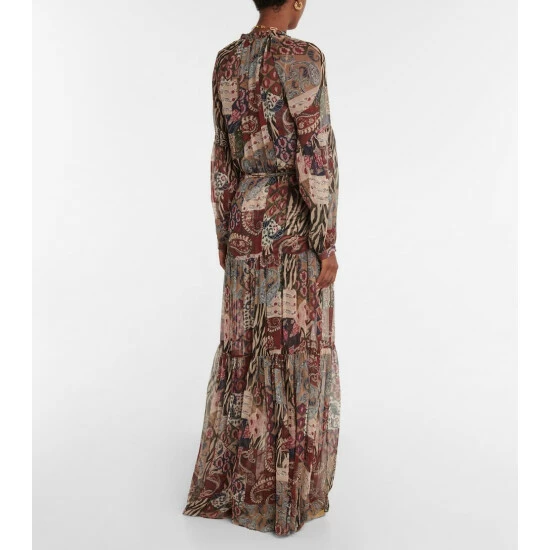 Best Pirce 🤩 Veronica Beard Isra Printed Silk Maxi 👗 Dress 🎉 - Image 2