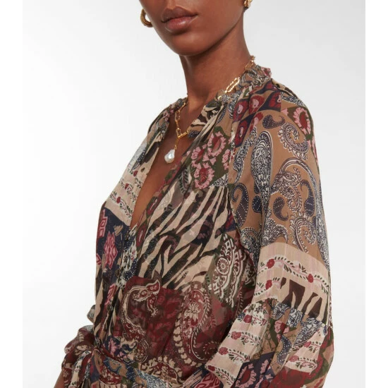 Best Pirce 🤩 Veronica Beard Isra Printed Silk Maxi 👗 Dress 🎉 - Image 3